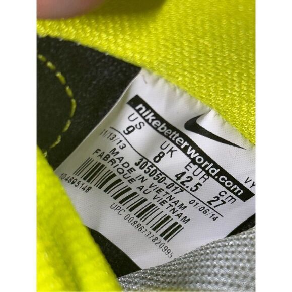 Size 9 - Nike SB‎ Dunk High-Top Men's Gray/Black Yellow 305050-017 - Picture 8 of 9